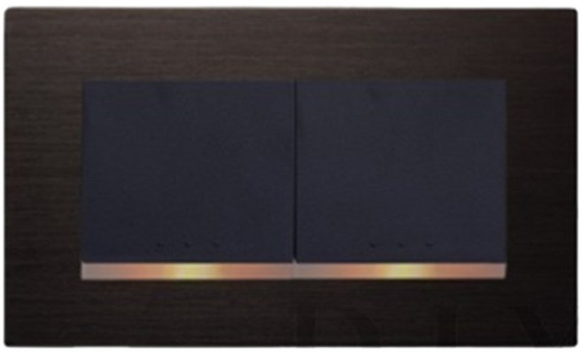 中一電工 月光系列 摩登黑 JY-N5252 鋁合金拉絲面板 雙開關, 1個