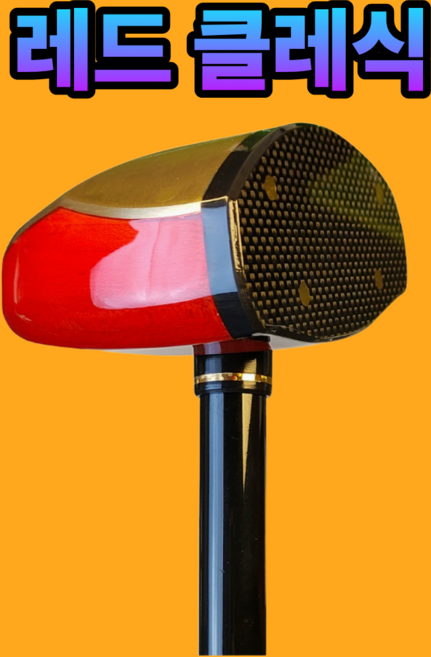 ssy 파크 골프채 남성용 여성용 세트 우드 단일 퍼터 헤드 메이플 레드 클레식 1개, 1개입, 블랙 앤 레드