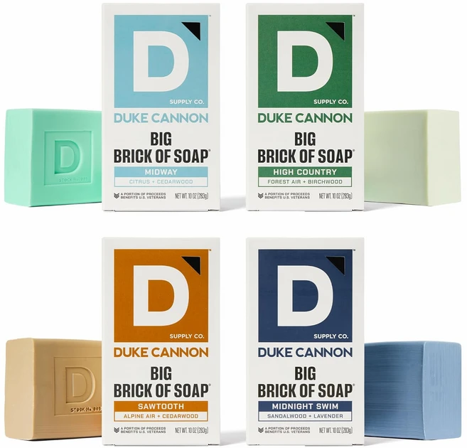 듀크 캐논 서플라이 Co. 빅 브릭 오브 비누 바 맥주 리그 - 부시 & 파인 타르 남성적 향 10온스. 품종 4팩, American Outdoors, 283g - 쿠팡