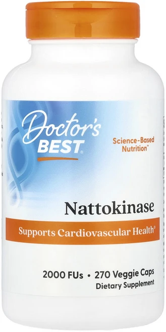 Doctor's Best 나토키나제 2000FU 베지 캡슐 270정, DoctorsBest나토키나제2000FU베지캡슐270정, 1개 - 쿠팡