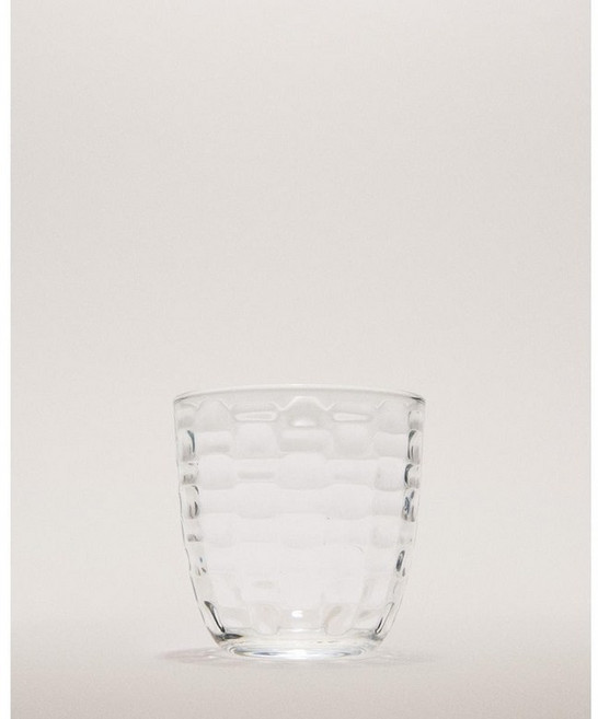 자라홈 브랜드관 정사각형 엠보스드 컵 40284400990 424536, 8 x 8 x 8 cm, 투명