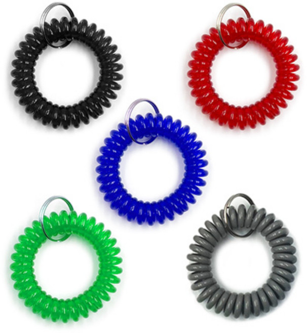 키밴드몰 [스프링줄] 헬스장 사우나 싸우나 찜질방 수영장 키고리 손목 밴드 팔찌 줄 시계 키택 온천 고리 필라테스 요가 밴드 옷장 락카 락커 키 번호 키링 신발장 서랍장 열쇠, 빨간색, 1개