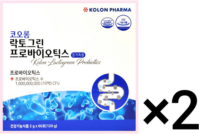 코오롱제약 프로바이오틱스 유산균 60p, 2g, 120개
