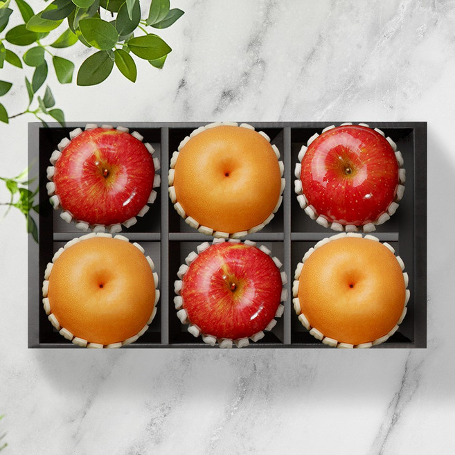 프리미엄 사과 배 과일 혼합 선물세트 (사과3 배3), 1박스