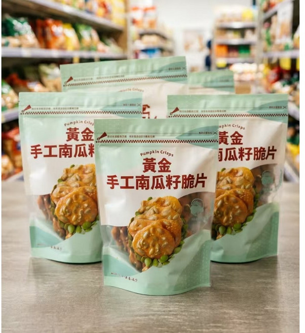 名豪生技 黄金手工南瓜籽脆片 110克, 1個, 南瓜脆片5包/優惠組