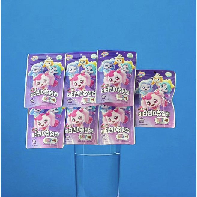 캐치티니핑 슈팅스타 비타민D 초코맛 츄잉 칼슘비타, 7개