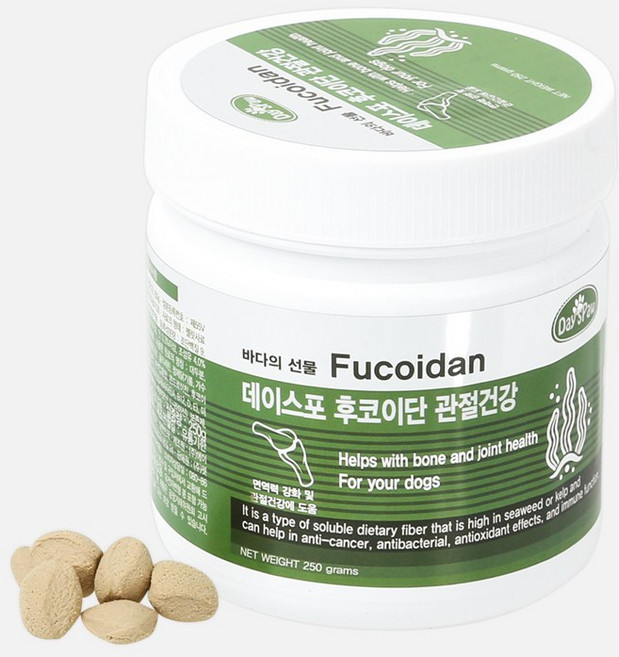 데이스포 후코이단 강아지 영양제 250g 관절 고관절 조인트, 1개