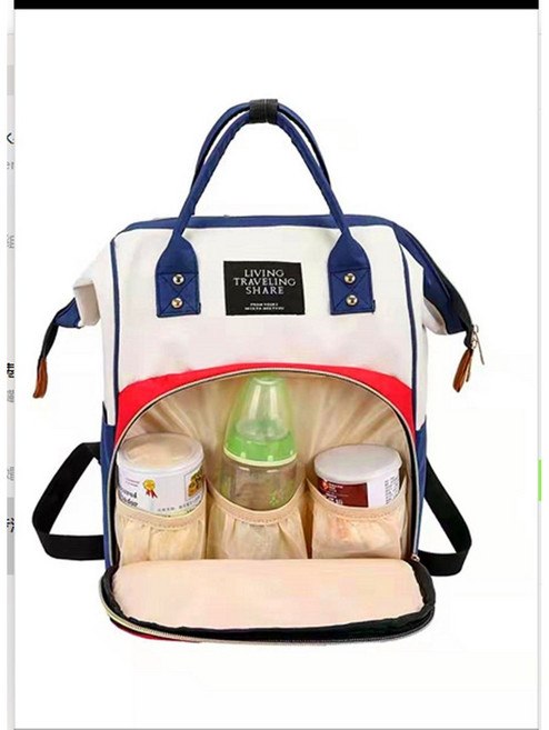 LIVING TRAVELING SHARE 多功能大容量媽媽包雙肩背包, 綠