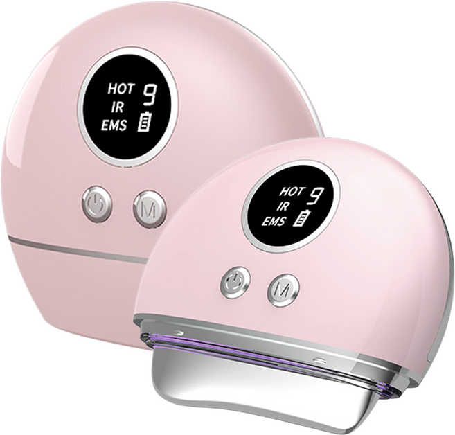 이매직 갈바닉 피부마사지기 괄사 마사지기 9단계조절 4가지LED 얼굴&바디마사지, 핑크