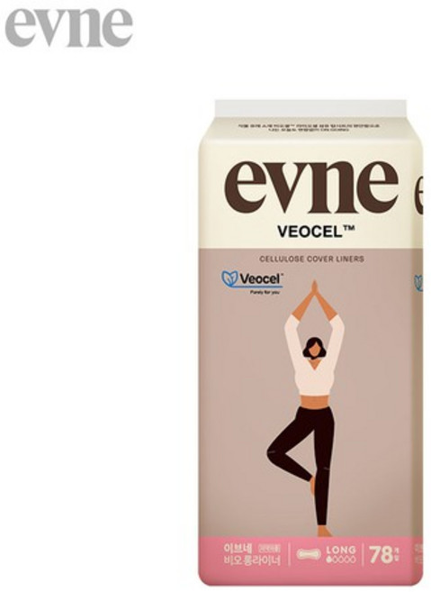[1팩] 이브네evne 프리미엄 비오셀 롱 팬티라이너17.5cm 78매x1팩