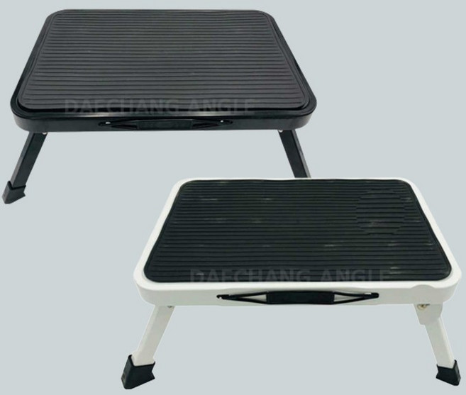 접이식 다용도 발판 캠핑 1단 사다리 가정용 매장용 카라반 폴딩 블랙, 1개