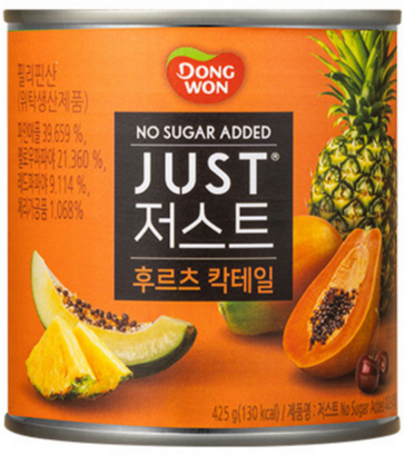 동원 저스트 노슈가 후르츠칵테일, 1개, 425g