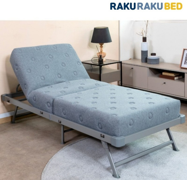 라꾸라꾸침대 프리미엄 CBK-024P 16cm 매트리스 포켓스프링 접이식침대, 블루그레이