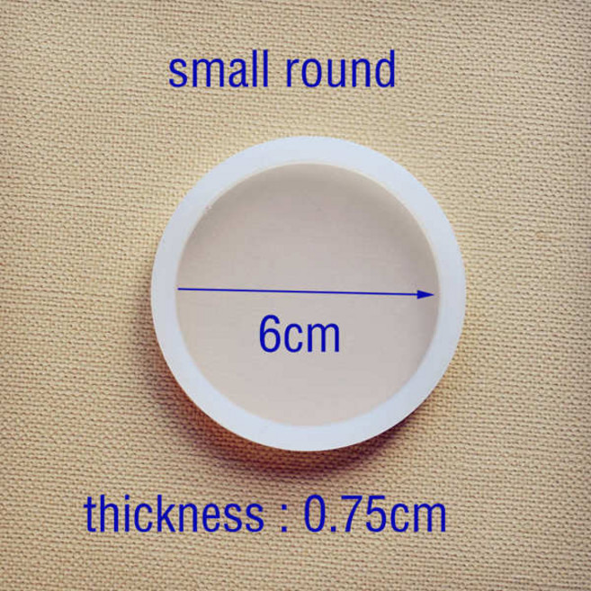 SNASAN 사각형 라운드 타원형 직사각형 Scrapbooking 실리콘 몰드 쥬얼리 수지 실리콘 몰드 수제 DIY 에폭, 04 small round, 1개