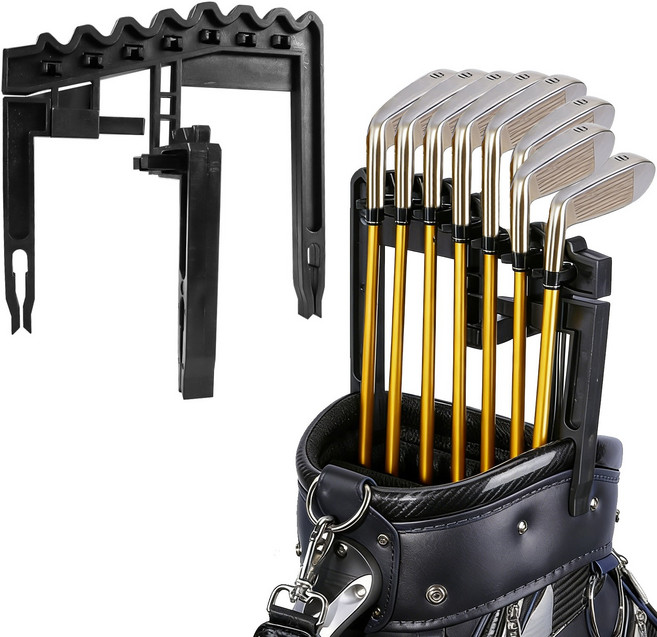 지칸디 골프채정리 수납 클럽꽂이 클럽거치대 아이언 홀더 골프채걸이, 1개, 검정색