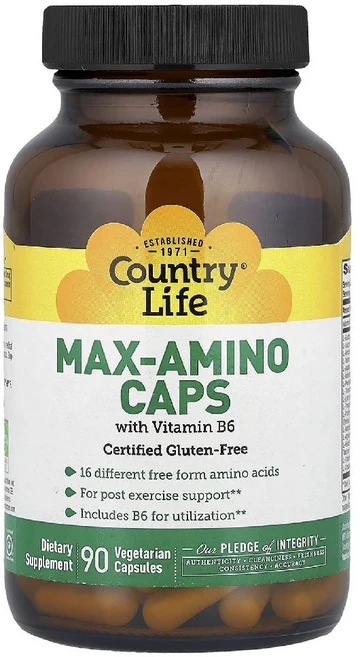 Country Life Max-Amino Caps with Vitamin B6 90 Vegetarian Capsules, 1개, 90정 - 쿠팡
