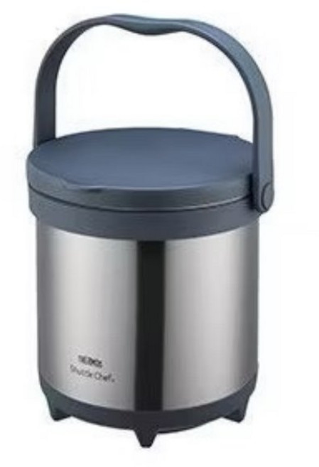 THERMOS 膳魔師燜燒提鍋 TCRA系列(躺平鍋) TCRA-4500-CS 保溫保冷 不鏽鋼材質 方便攜帶, 不鏽鋼色, 1個, 20cm
