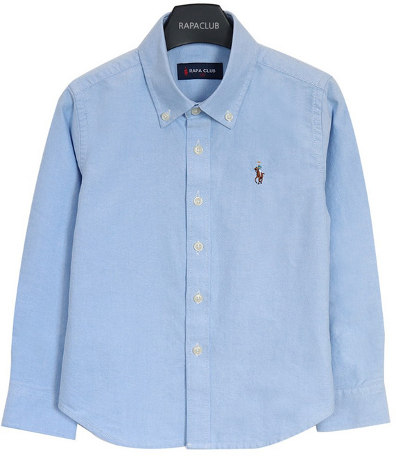 라파클럽 아동/주니어 면 100 옥스포드 긴팔티