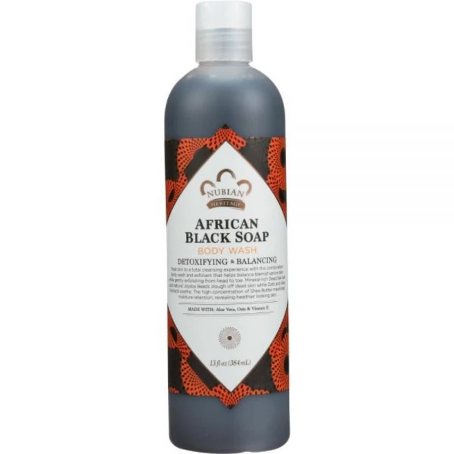 Nubian HeriTAG 태그e 아프리칸 블랙 비누 바디 워시 파라벤 프리 368.5g(13온스) (1팩), 384ml, 1 - 쿠팡