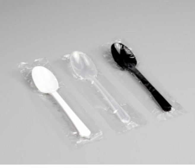 일회용 수저 개별포장 1500개 검정 백색 투명, 1개, 1500개입