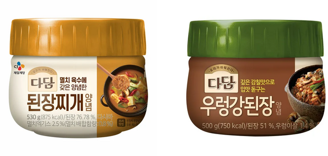 cj제일제당 다담된장찌개전용530gx1개+다담 우렁강된장500gx1개, 1세트, 500g