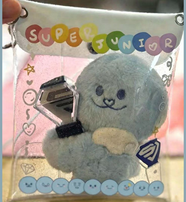 SUPER JUNIOR 玩偶保護套 透明 10CM 娃包 收納袋, 1個, superjunior 娃包（不含娃）