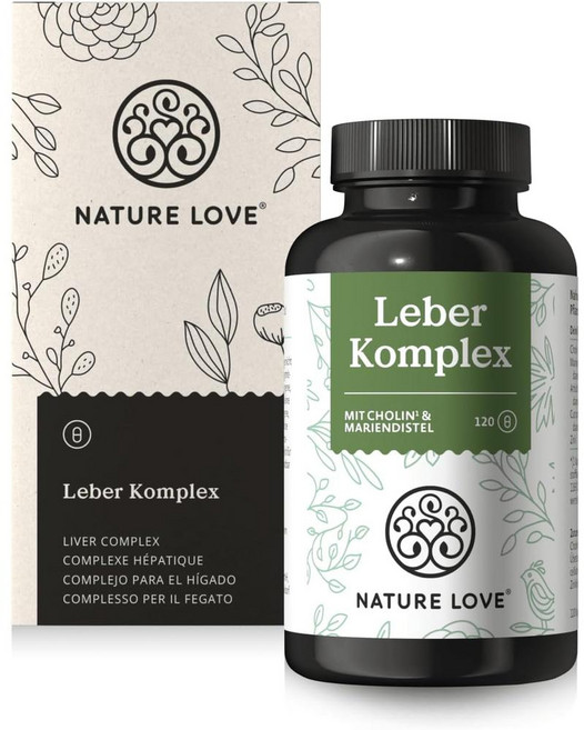 독일 네이쳐러브 Nature Love Liver Complex 리버 콤플렉스 with 밀크씨슬 콜린, 4개, 120정