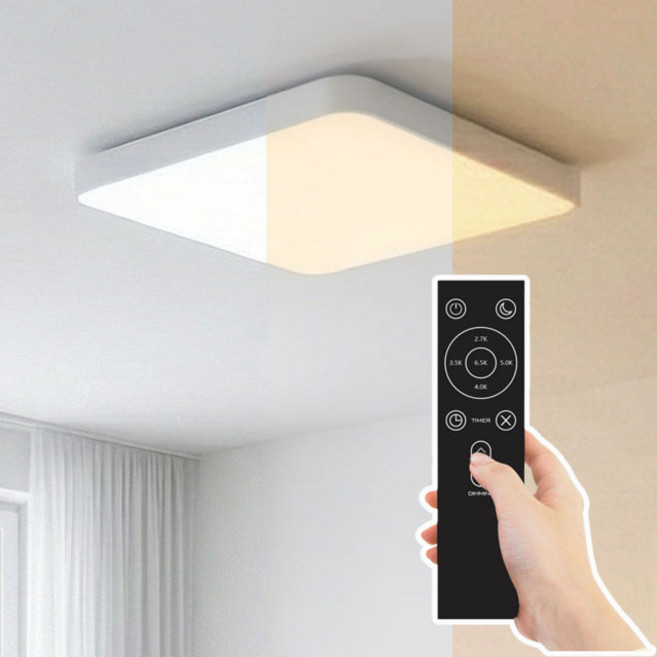네오 LED 시스템 리모콘 방등 50W 색변환 밝기조절, 화이트