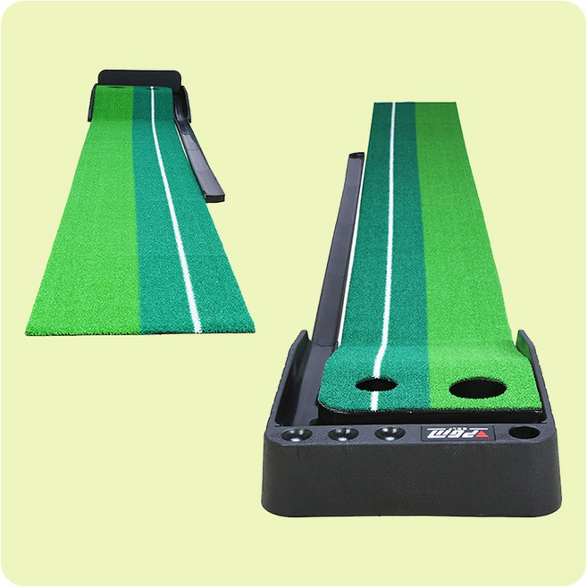 가정용 퍼팅매트 골프 퍼팅연습기 자동리턴 실내, 골프채+공3개, 골프채+공3개