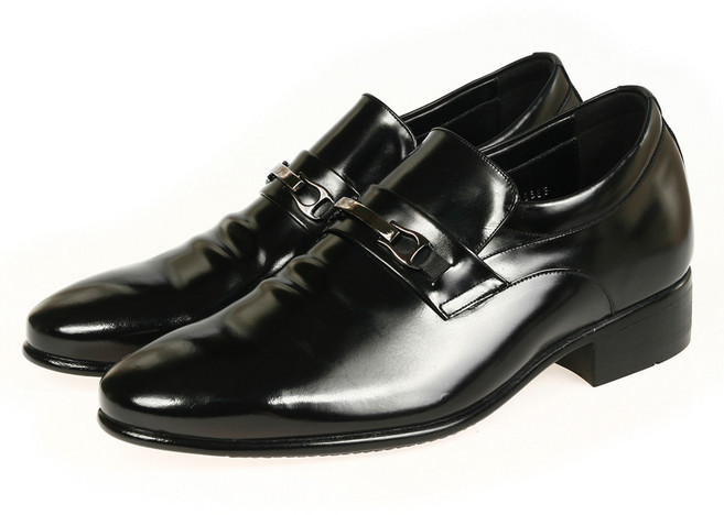 해피슈즈 96-LS-40 키높이5cm 소가죽 남성로퍼 남자구두 국산신사화 심플남자로퍼 브라노구두