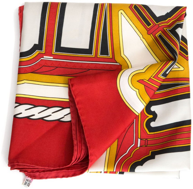 에르메스 중고 1980s 레 베를린 실크 스카프