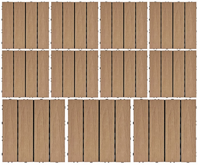 MMC 방수 PVC 셀프 시공 조립마루 프리미엄 데코타일 실내외 겸용 간편 설치 바닥 패널 층간소음 1세트, 11개, 오렌지