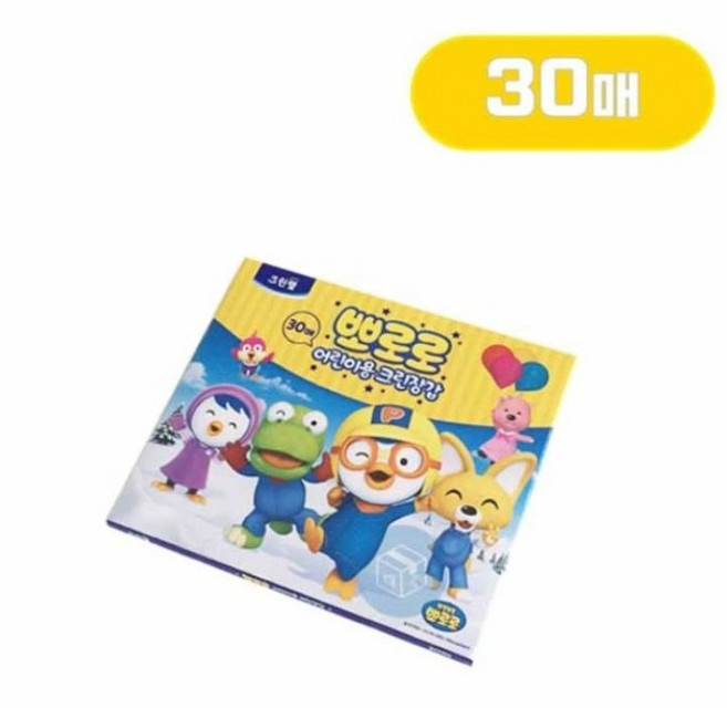 T-MALL 크린랲 뽀로로 어린이용 크린장갑30매 요리활동 미술시간 간식시간 청소시간 과학시간 모든 놀이활동에 추천!, 1세트, 3개