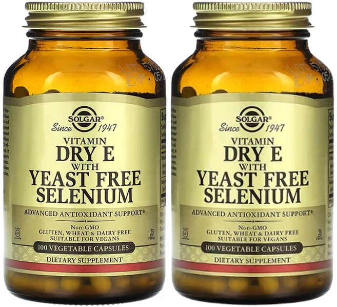 솔가 이스트 프리 셀레늄 함유 비타민 드라이 E 100 베지캡슐, 2개, 100정 - 쿠팡