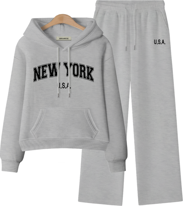 몰토벨리노 [ANSANGSA] 뉴욕USA 여성 후드 상하세트