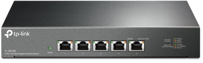 티피링크 5포트 10G 데스크톱 스위칭허브, TL-SX105, 1개