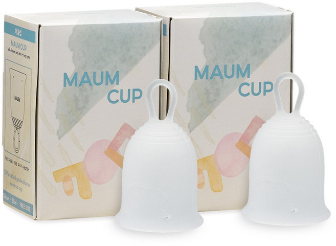 마음컵 100% 의료용 실리콘 생리컵 소형 25ml 1개, 2박스