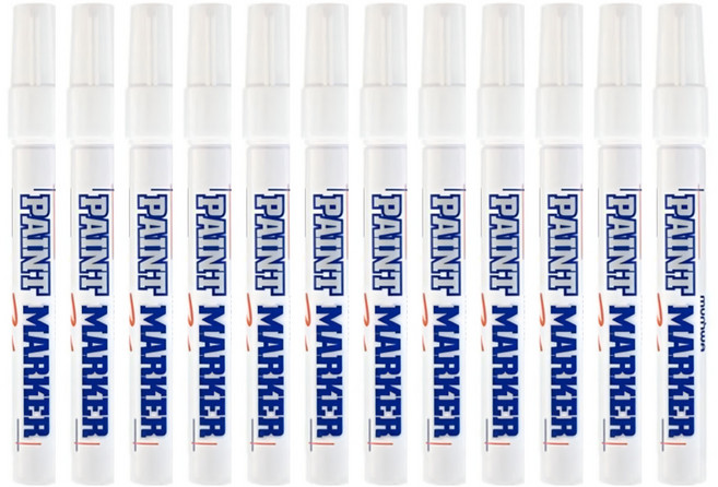 문화연필 페인트마카 흰색, 1color, 12개