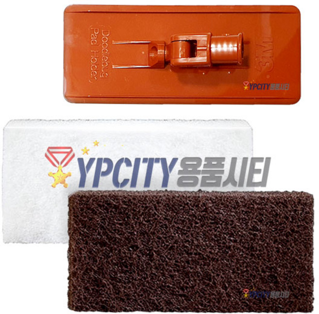 3M두들버그홀더6472세트홀더+백색패드1P+갈색패드1P, set, 1개