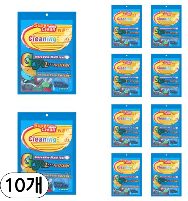 청소 젤리 슬라임 실내 먼지 제거기 마우스 모니터 틈새 다목적 클리너, 70g, 10개