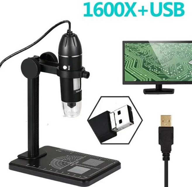 줌 USB 1000X HD 디지털 현미경 9 인치 대형 LCD 디스플레이 2 개의 필 라이트 납땜 전자 전화 PCB 수리용, 04 USB Desktop