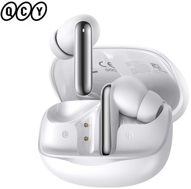QCY Melobuds N50 ANC Bluetooth 54 무선 이어폰 액티브 노이즈 캔슬링 6개 마이크 클리어 콜 이어버드 멀티포인트 연결, [15]White, CHINA
