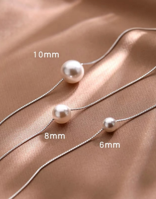진주 6 8 10mm 3종 세트 써지컬 알러지 방지 목걸이