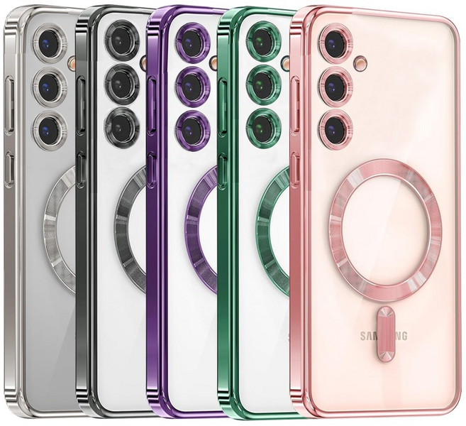 STONESTEEL 갤럭시 A35 맥세이프 지원 카메라 풀커버 보호 컬러 투명 케이스