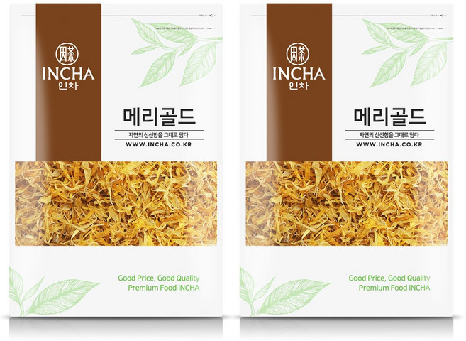인차 메리골드 마리골드 메리골드꽃차 마리골드꽃차 금잔화, 100g, 2개, 1개입