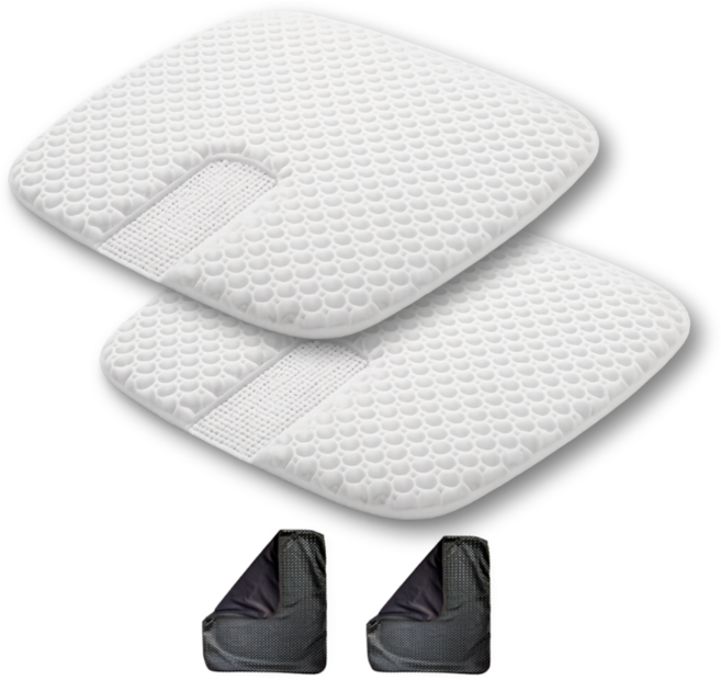 (1+1)코마6세대U형 실리콘방석 벌집방석 통풍방석 특대형 2개+커버2개, (04)7세대-화이트2세트특대형(커버포함)