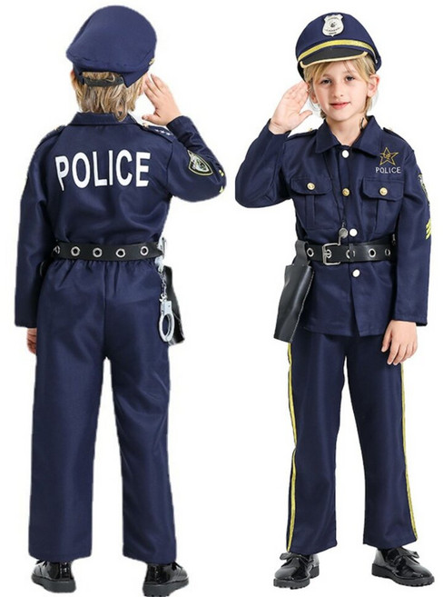 WULA 兒童警察服裝道具套裝 萬聖節角色扮演