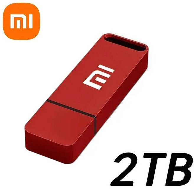 샤오미 U 디스크 6TB 플래시 드라이브 고속 전송 8TB USB 3.2 C타입 인터페이스 4TB 2TB TB USB 스틱 휴대폰 휴대용 USB 메모리, 2) Red 2TB, 1개