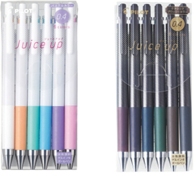 파이롯트 쥬스업 볼펜 0.4mm 6색 세트, 쥬스업 (파스텔+글로시) 6색세트, 1개