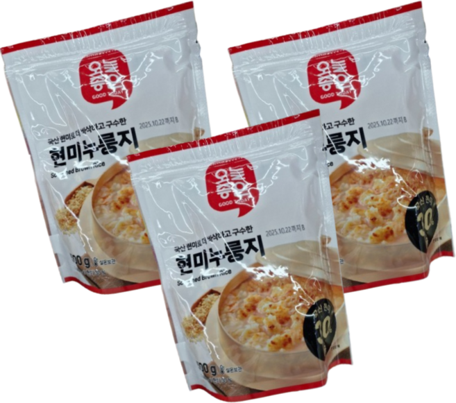 오늘좋은 현미누룽지 500g x 3개 국산현미함유